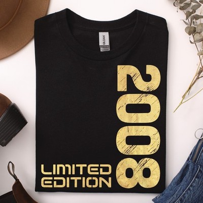 2008 Limited Edition T-Shirt   18. Geburtstag Shirt, Jahrgang 2008,  Geschenk