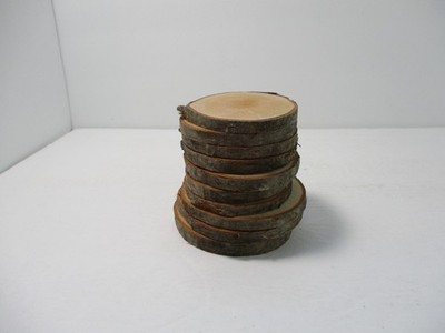 10 PCS Real Wood Slices -around 3 Inch round - Wedding Decor Coaster Rusty look