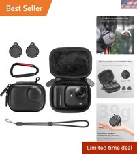 Luxury Hard Leather Carry Case for Insta360 Go Ultra - Compact Protective