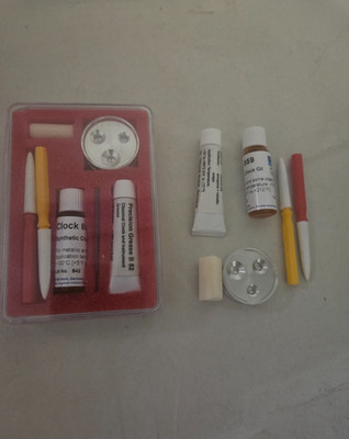 Set of 2 ETSYNTHA clock oil kit 859 3.5ml with Tools, Grease and oil NEW