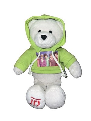 One Direction 1D Band Members 9.5  Teddy Bear Plush Green Hoodie Rare 2012 