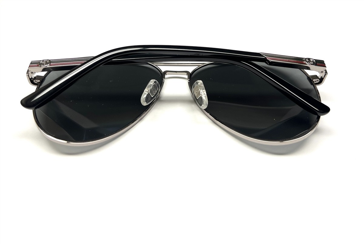 Gucci Aviator Sunglasses GG 1288SA 001 Shiny Gunmetal w/case 