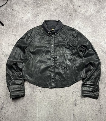 VERY RARE VINTAGE RICK OWENS TYPE! DIESEL CROPPED BELTED LEATHER JACKET JAPANESE