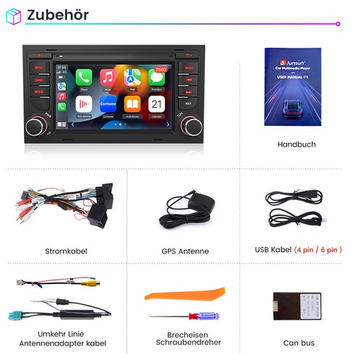 Autoradio Für Audi A4 S4 RS4 B6 B7 Carplay Android GPS Navi BT WIFI RDS DSP 32GB - Bild 13 von 14
