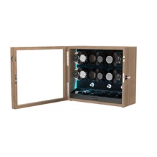 Automatic Rotation 12 Watch Winder with 6 Extra Dispaly Storage Case Box LED New