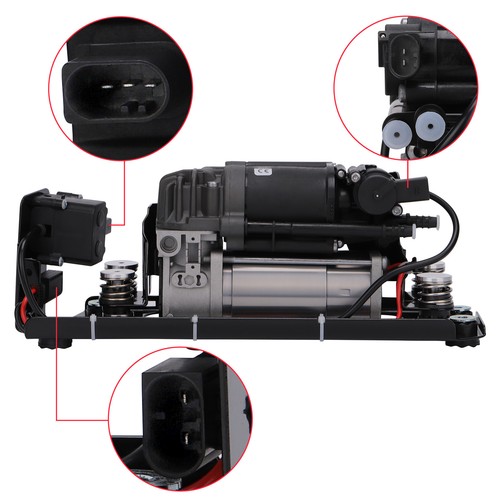 Air Suspension Compressor w/ Bracket For BMW 740i 750i 750Li 760Li Alpina B7 - Picture 9 of 12