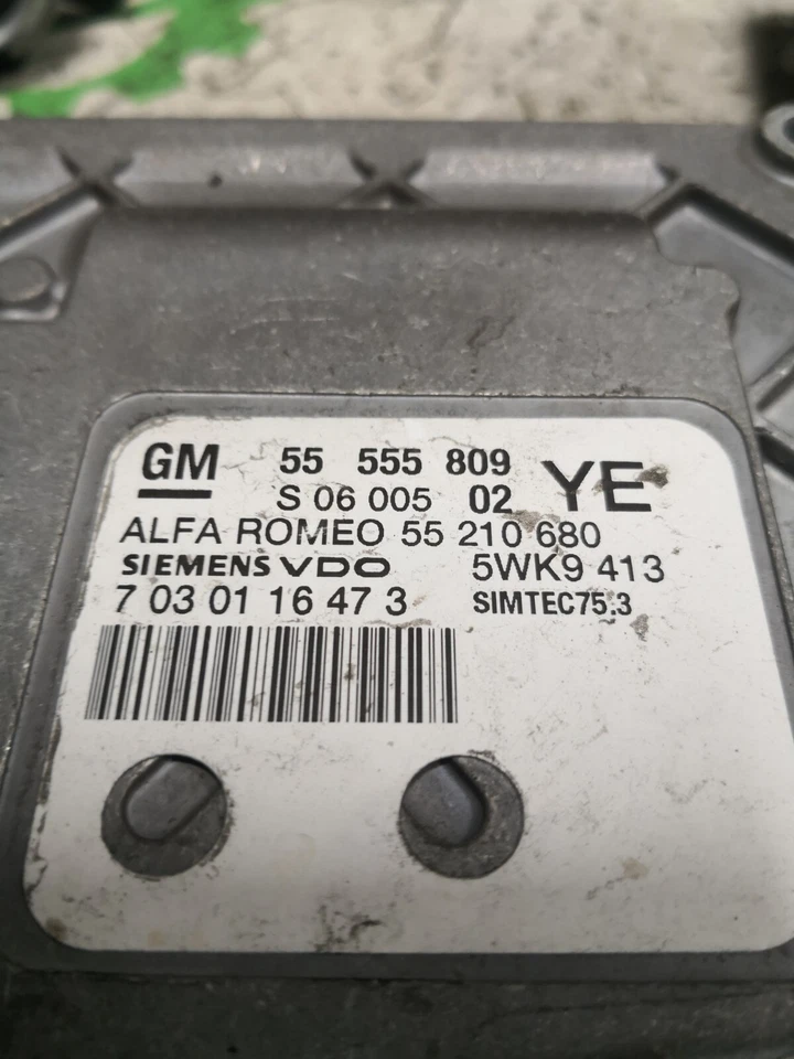 Kit Centralina Motore ECU Alfa 159 1.8 MPI 140cv 939A4000 2007 55555809 55210680 - Imagem 2 de 3