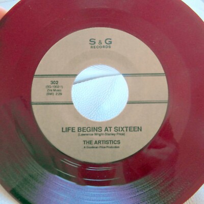 ARTISTICS 45 Life Begins at Sixty / One Way RED wax REPRO doowop