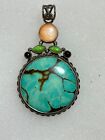Silver 925 Pendant Vintage Turquoise Sterling