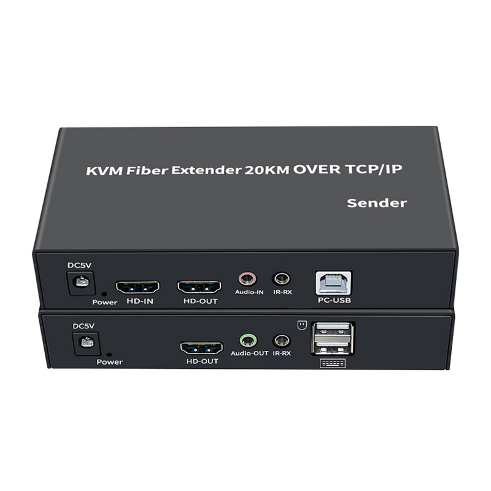 1920x1080P 60Hz HDMI KVM Fiber Extender with SC Optical Cable up to 20Km