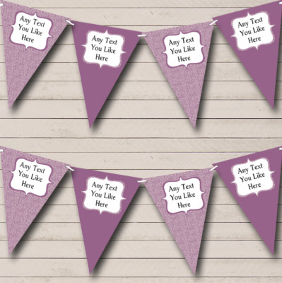 Party Banner Wimpelkette Lila Vintage Shabby Chic Hochzeitslocation oder Empfang