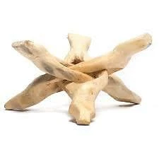 4 Inch Blond WOOD COBRA Bowl Display Stand for Abalone Shell and Sage