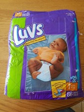 SUPER RARE Vintage 2007 Luvs Size 1 Mega Pack BLUE'S CLUES, Blue Core, 86 Ct WOW