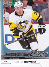 17/18 UD..CARTER ROWNEY..YOUNG GUNS..# 243..PENGUINS..FREE COMBINED SHIPPING