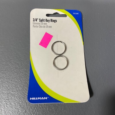 Hillman Split Cable Key Ring Tempered Steel Silver 3 L in. 701285 - 5 Pack