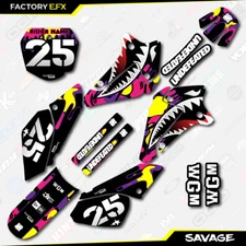 PMYK Savage Camo Racing Graphics Sticker Kit fits Suzuki DRZ125 01-07 DRZ 125