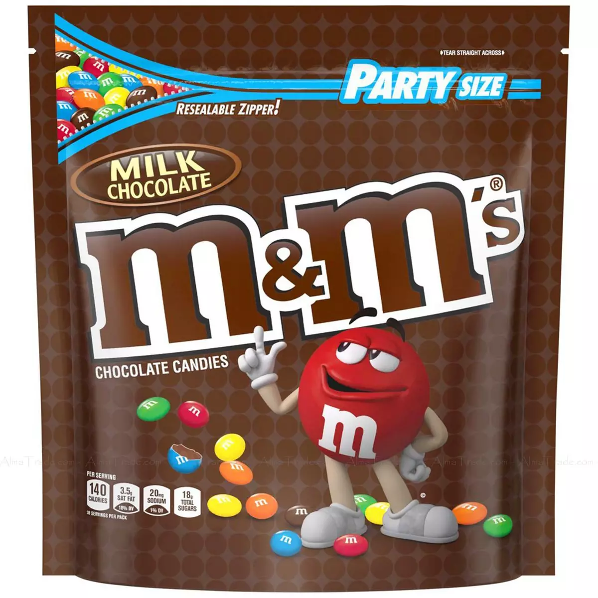 M&M's Mars Peanut Chocolate Bite Sharing Party Bag Pouch M&Ms MMs