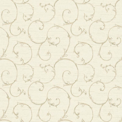 Nantucket Small Decorative Scroll Wallpaper in Parchment by York  NK2149