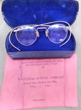1930s AO Full Vue Round Vintage Eyewear Glasses 1/10 12K Yellow Gold Fill  Case