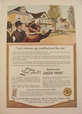 1914 Lowe Brothers Liquid Paint Ad ~ Lovely Neighborhood ~ Dayton, Ohio