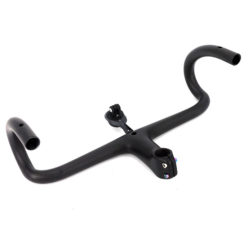 UD Carbon Fiber Road Bike Handlebar Integrated Bar Stem Racing Drop Bar 1-1/8 in - Image 2 of 4
