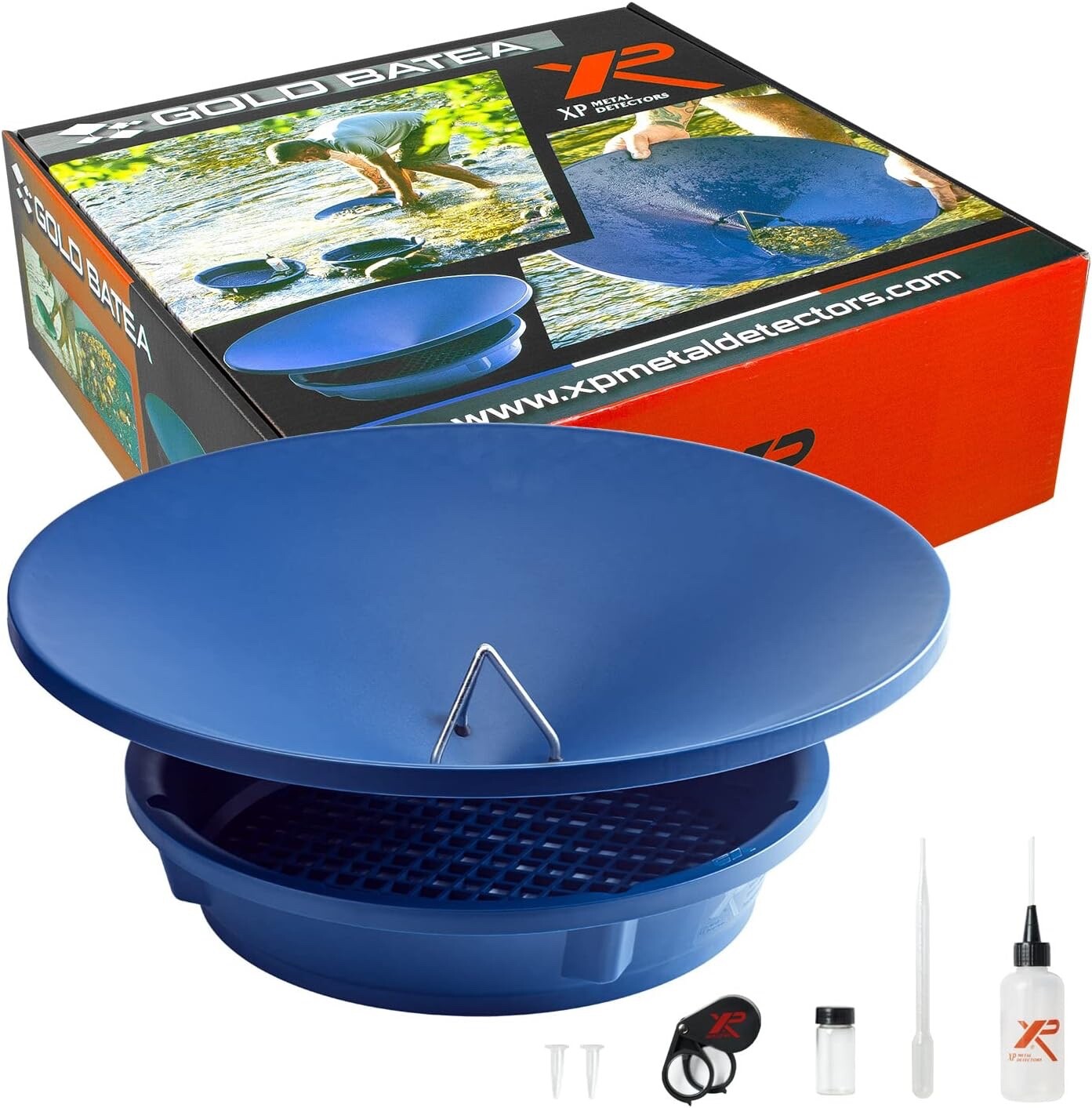 XP BATEA Gold Pan Kit w/ Classifier, Snuffer Bottle, Loupe, Vial and More *NEW*