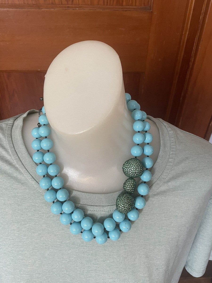 Joan Boyce Pearl Fashion Necklaces & Pendants for sale | eBay Joan Boyce Turquoise Blue Bead and Crystal Statement Necklace main image 2