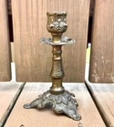 Vintage Italian Ornate Brass Candlestick