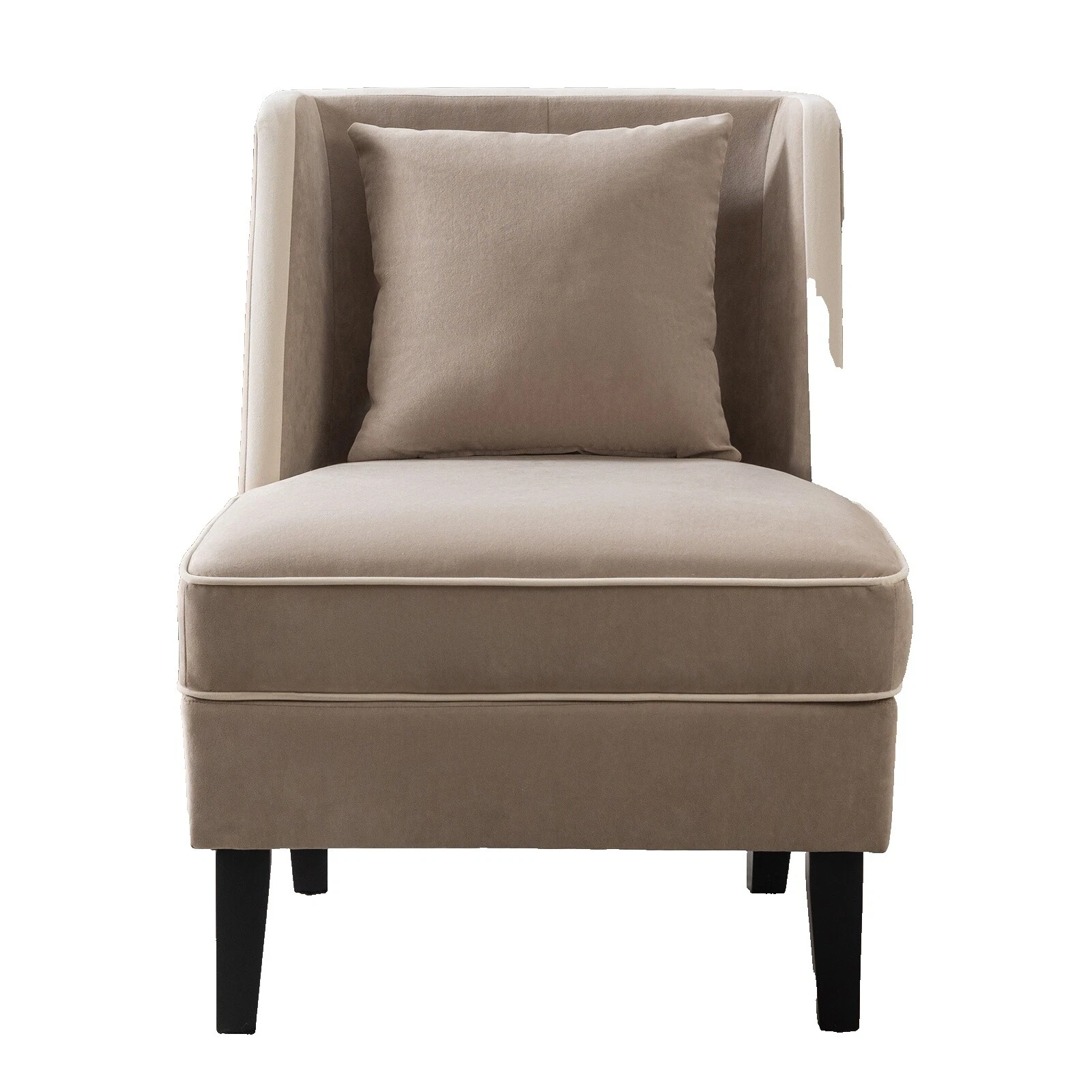 Sillas de acento de terciopelo marrón