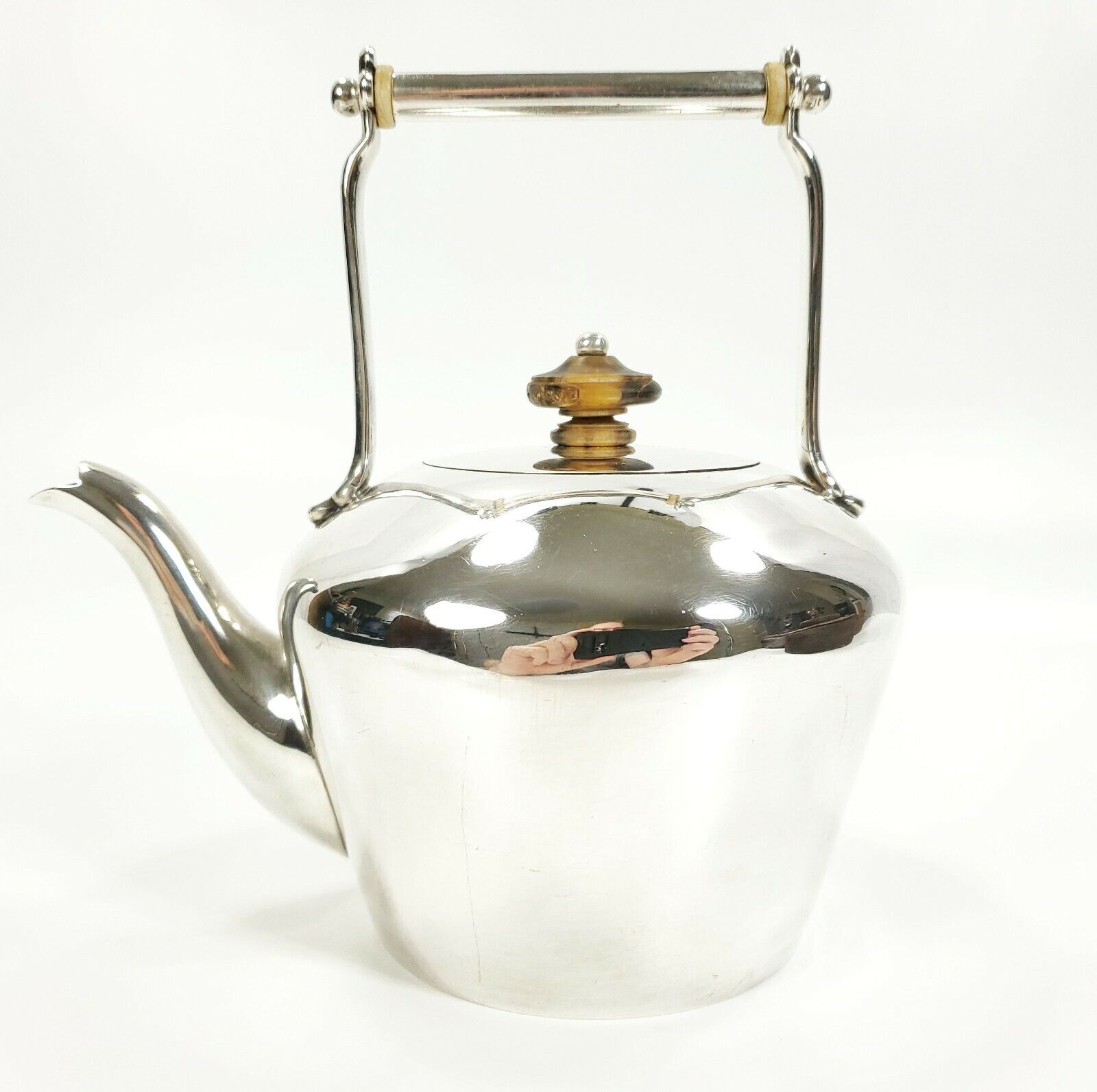 CHARLES EDWARD NIXON Sheffield  Silver  Plated Anglo Japanese Teapot 