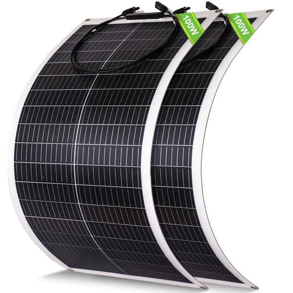 100W 200W 400W Flexibel Solarmodul Solarpanel Mono Wohnmobil Balkonkraftwerk Rv-image