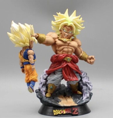 17Cm Dragon Ball Broly Figures GK Super Saiyan Broli Vs Goku