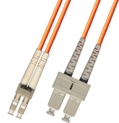 4M Multimode Duplex Fiber Optic Cable (62.5/125) LC-SC Orange