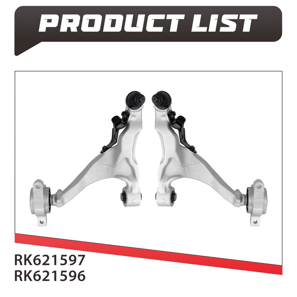 Шаровые шарниры передних нижних рычагов управления для 07–13 Infiniti G25 G35 G37 Q40 RWD 2 шт. - Изображение 4 из 4