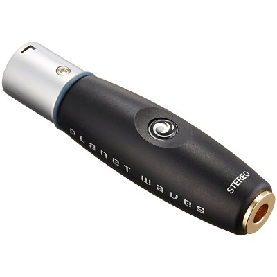 D'Addario XLR-Stecker auf 1/4 Zoll (6,35 mm) Buchse Stereo Klinke Buchse Adapter