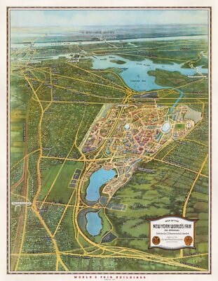 11964.Decoration Poster.Home interior design.Room wall decor.New York Fair map