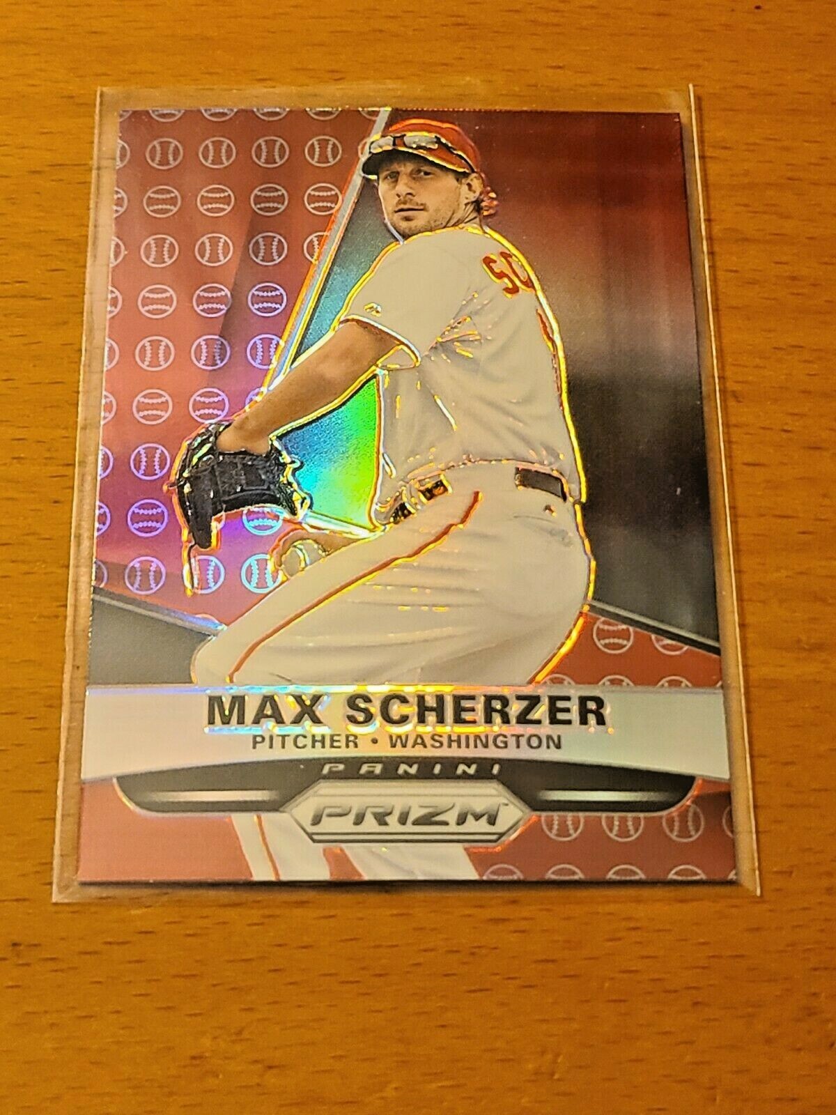 NATIONALS MAX SCHERZER 2015 PANINI PRIZM RED PRIZM #116