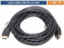 CAVO  MULTIMEDIALE ALTA DEFINIZIONE HDMI DA 5M METRI 30 AWG