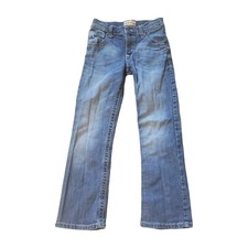 Wrangler 20X Jeans Boys Blue Regular Adjustable Waist Denim Cowboy Youth Sz 9