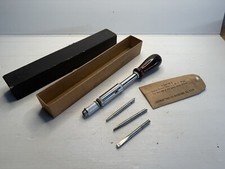 Vintage Greenlee Spiral Screwdriver No. 448 USA Made W/3 Bits & Box