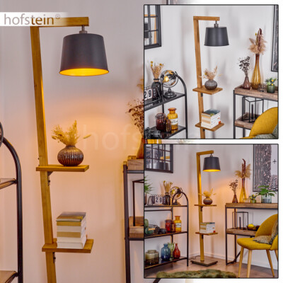 Wohn Schlaf Zimmer Raum Leuchte Schalter Holz Steh Boden Stand Lampen Vintage