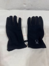 Spyder Men  s Black Winter Gloves Leather Palm Touchscreen Warm Size L