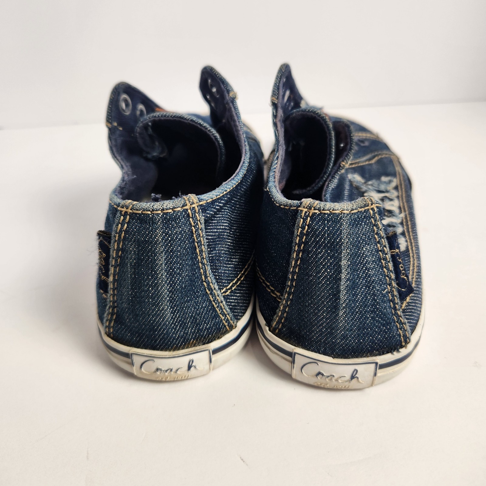 Coach Women's Denim Flat Sneakers Size 6B thumbnail 3