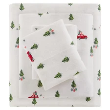Woolrich Cotton Sheet Set Cottage Charms Print, 100% Cotton Flannel Sheets Warm