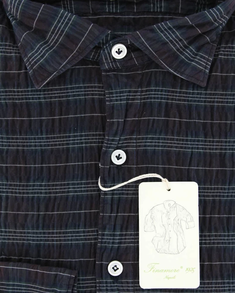 Camisa Finamore Napoli Borgoña Roja - 15.5/39 - (26SEN01093603) Foto 2 de 4