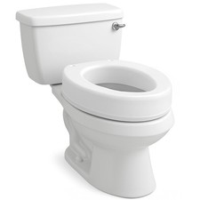 Toilet Seat Riser, Elongated Raised Toilet Seat Adds 3.5 inches to Toilet Hei...