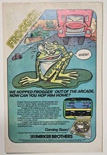 VINTAGE Print Ad B6C1 80s 70s Atari Game Frogger Advertisement