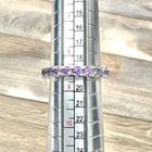 Purple Faceted Eternity stackable Band Ring Silver Tone Non Magnetic Untested — photo 2