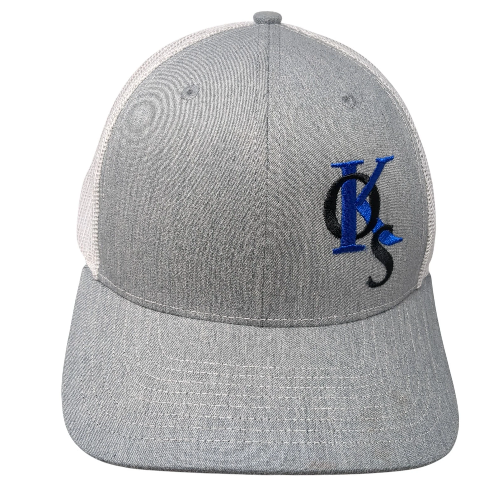 KOS Logo Snapback Trucker Hat Gray One Size Adjustable Mesh Back Richardson