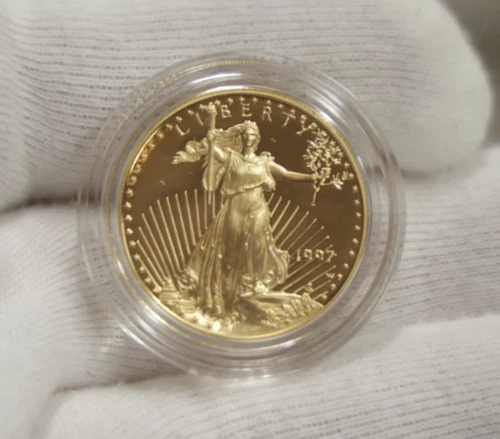 1997 W US 1/2 oz Proof Gold Eagle 1 oz $25 Gem Coin